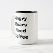 2 Couleurs Tasse fâchée d'ours (Devant gauche)