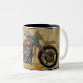 2 Couleurs Tasse faite sur commande (Devant droit)