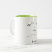 2 Couleurs Tasse faite sur commande avec l'image et le texte (Devant gauche)