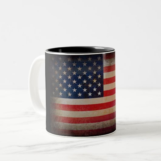 2 Couleurs Tasse faite sur commande |Coffee de drapeau (Devant gauche)