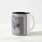 2 Couleurs Tasse faite sur commande de portrait d'animal (Devant droit)