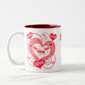 2 Couleurs Tasse faite sur commande de Saint-Valentin (Gauche)