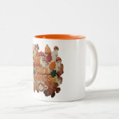2 Couleurs Tasse Fall Vibes, Café 2D Puff automne (Devant droit)