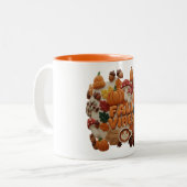 2 Couleurs Tasse Fall Vibes, Café 2D Puff automne (Devant gauche)