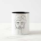 2 Couleurs Tasse Fanm Fle (Centre)