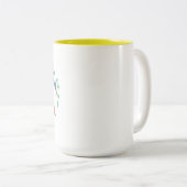 2 Couleurs Tasse fantaisie de vignes (Devant droit)