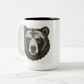 2 Couleurs Tasse Faune Ours Noir (Devant gauche)