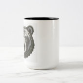 2 Couleurs Tasse Faune Ours Noir (Centre)
