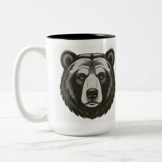 2 Couleurs Tasse Faune Ours Noir (Gauche)