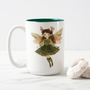2 Couleurs Tasse Fée de la Forêt Enchantée en Bois