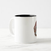 2 Couleurs Tasse - fée rose d'aile de licorne (Devant gauche)