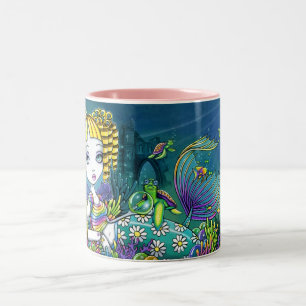 2 Couleurs Tasse féerique d'art de sirène d'arc-en-ciel