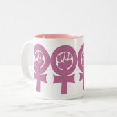 2 Couleurs Tasse féministe (Devant gauche)