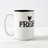 2 Couleurs Tasse fermière de poulet (Gauche)