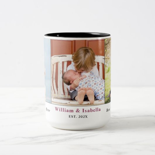2 Couleurs Tasse Fête des Fils & Filles – Cadeau d'Amour & de (Centre)