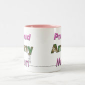 2 Couleurs Tasse fière de maman d'armée (Centre)