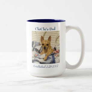 2 Couleurs Tasse fière de photo d'animal familier ou de