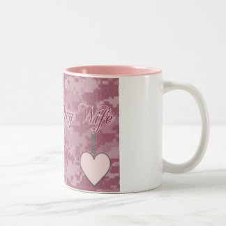 2 Couleurs Tasse fière d'épouse d'armée