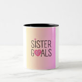 2 Couleurs Tasse filles objectifs de sœur (Centre)