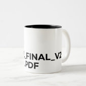 2 Couleurs Tasse Final Final V2 PDF Drôle pour Graphiste (Devant droit)