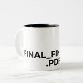 2 Couleurs Tasse Final Final V2 PDF Drôle pour Graphiste (Devant gauche)