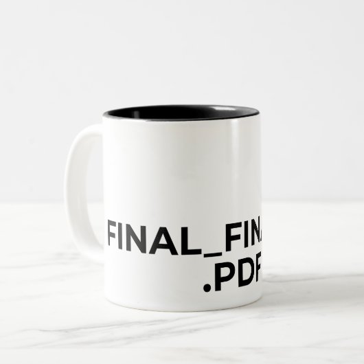 2 Couleurs Tasse Final Final V2 PDF Drôle pour Graphiste (Devant gauche)