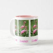 2 Couleurs Tasse FLAMANTS ROSES ROSE (Devant gauche)