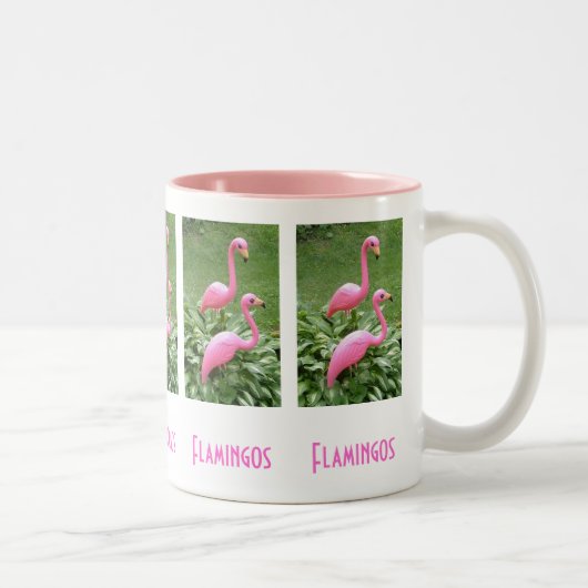 2 Couleurs Tasse FLAMANTS ROSES ROSE (Droit)