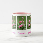 2 Couleurs Tasse FLAMANTS ROSES ROSE (Centre)