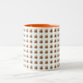 2 Couleurs Tasse - Fleur Orange Tropicale