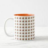 2 Couleurs Tasse - Fleur Orange Tropicale (Gauche)