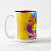 2 Couleurs Tasse fleurie de deux tons (Gauche)