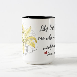 2 Couleurs Tasse Fleurie Lily Love – Cadeau pour Maman