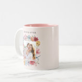 2 Couleurs Tasse Fleurie Meilleure Maman (Devant gauche)
