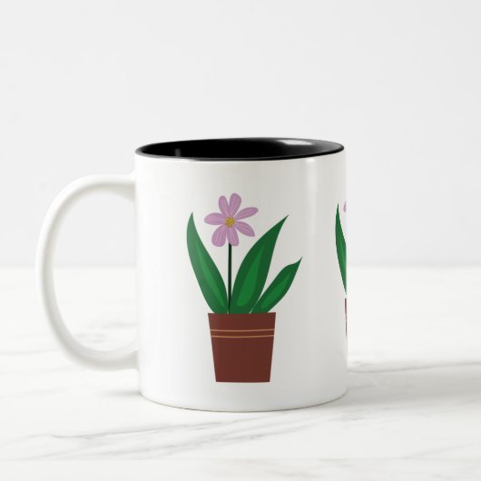 2 Couleurs Tasse Fleurs dans un pot (Gauche)