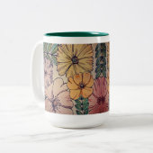 2 Couleurs Tasse florale (Devant gauche)