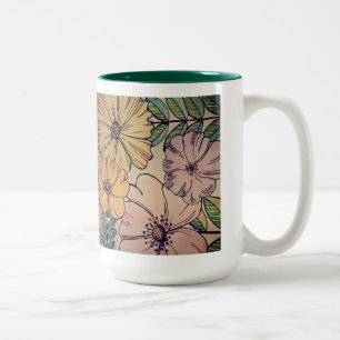 2 Couleurs Tasse florale