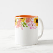 2 Couleurs Tasse florale (Devant droit)