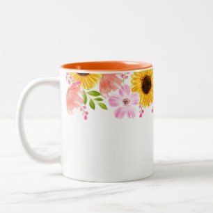 2 Couleurs Tasse florale