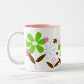 2 Couleurs Tasse florale (Gauche)