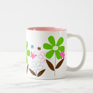 2 Couleurs Tasse florale
