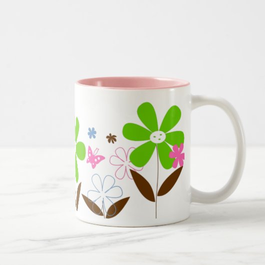 2 Couleurs Tasse florale (Droit)