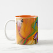 2 Couleurs TASSE florale colorée abstraite (Gauche)