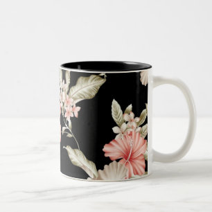 2 Couleurs Tasse florale de ketmie vintage