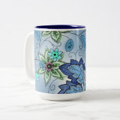 2 Couleurs Tasse florale d'hiver (Devant gauche)