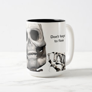 2 Couleurs Tasse flossing squelettique