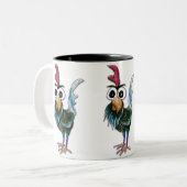 2 Couleurs Tasse folle de coq (Devant gauche)