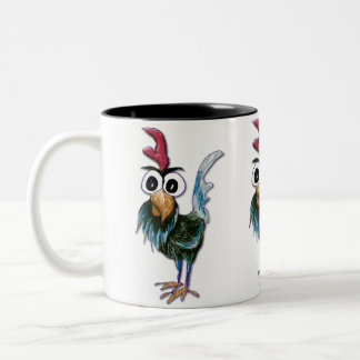 2 Couleurs Tasse folle de coq