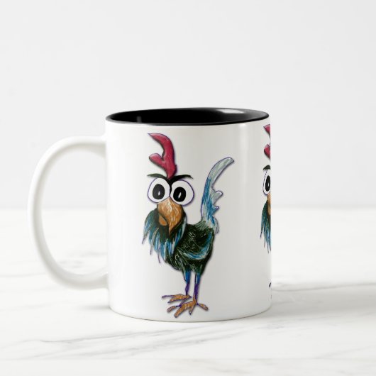 2 Couleurs Tasse folle de coq (Gauche)