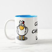 2 Couleurs Tasse folle de Madame café de poulet (Gauche)